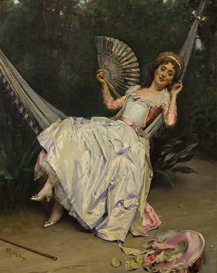 Raimundo Madrazo - Ragazza sull'amaca, Museo Nacional de Bellas Artes, Havana